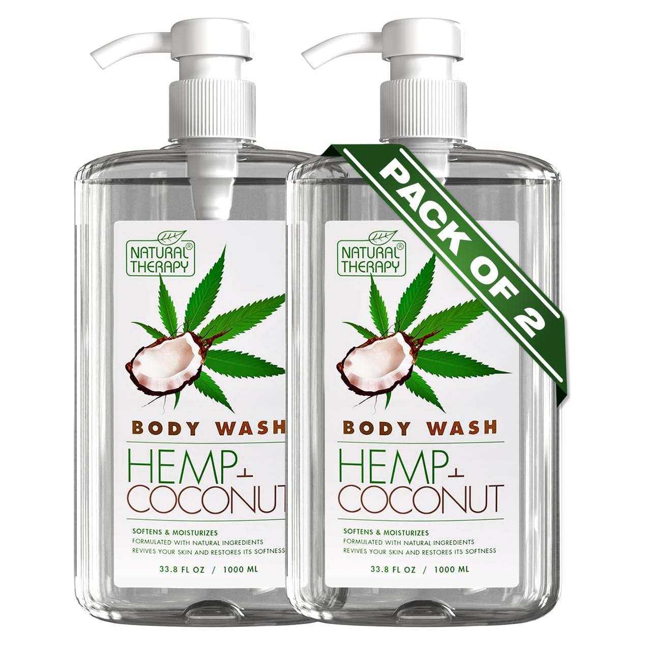 Gel de Ducha Colección del Mar Muerto 2000 ml - Hidratante con Aceite de Cáñamo y Coco