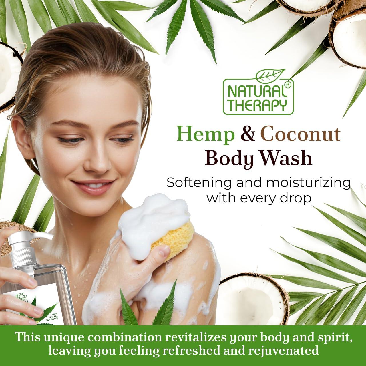 Gel de Ducha Colección del Mar Muerto 2000 ml - Hidratante con Aceite de Cáñamo y Coco