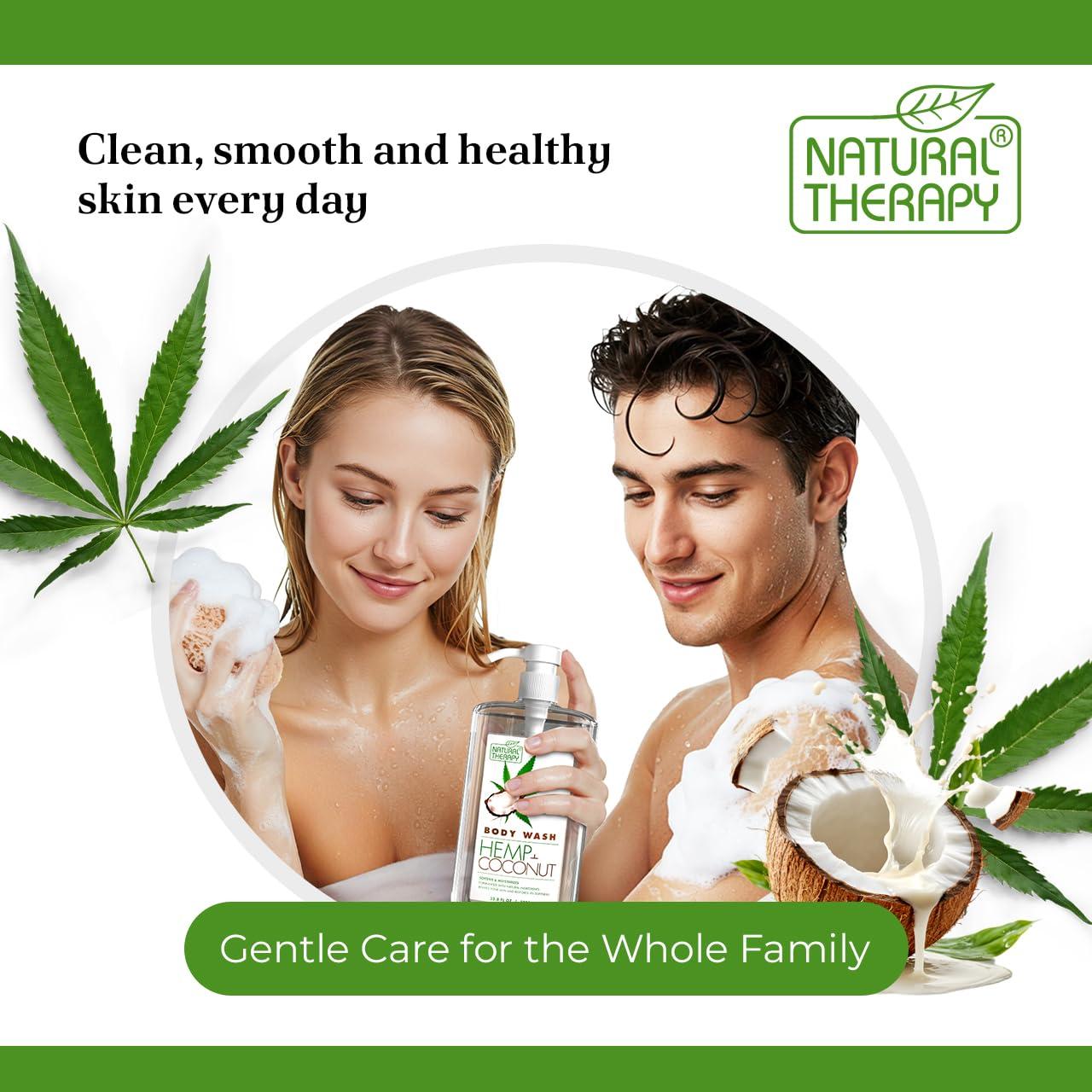 Gel de Ducha Colección del Mar Muerto 2000 ml - Hidratante con Aceite de Cáñamo y Coco