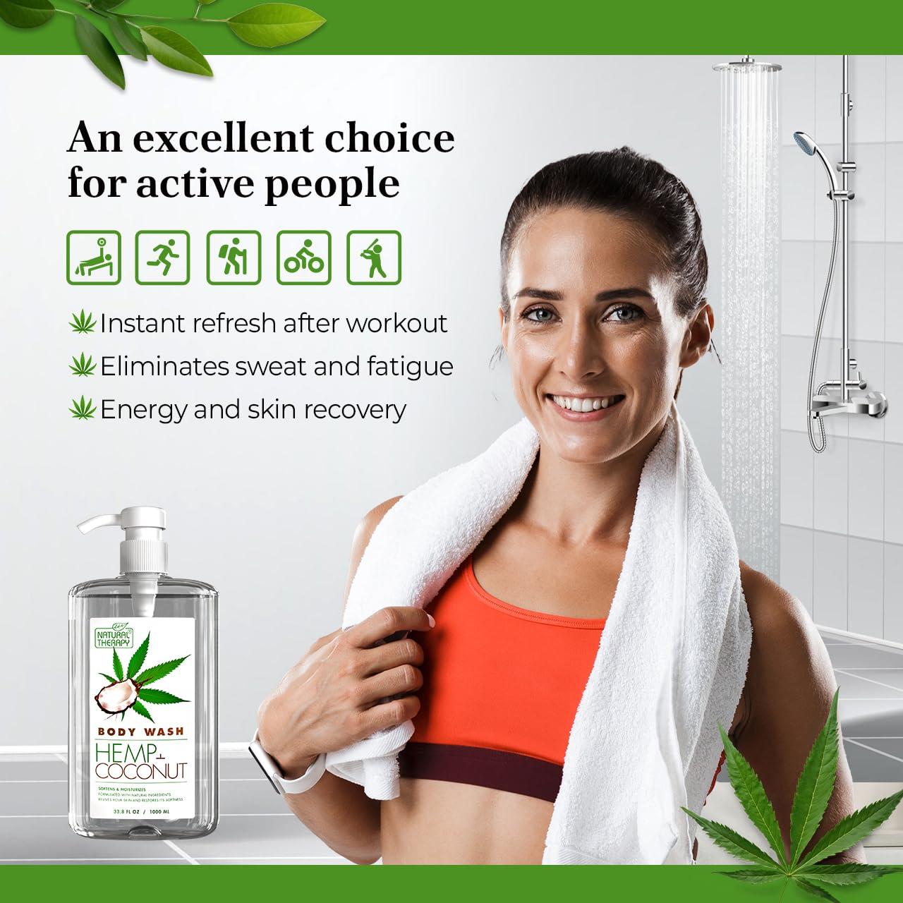 Gel de Ducha Colección del Mar Muerto 2000 ml - Hidratante con Aceite de Cáñamo y Coco