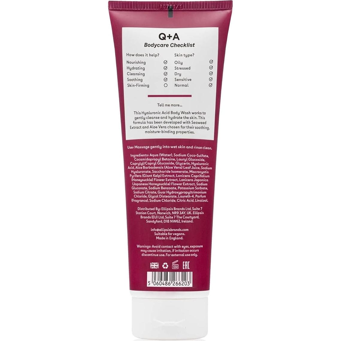 Gel de Ducha Q+A con Ácido Hialurónico 250ml - Hidratante