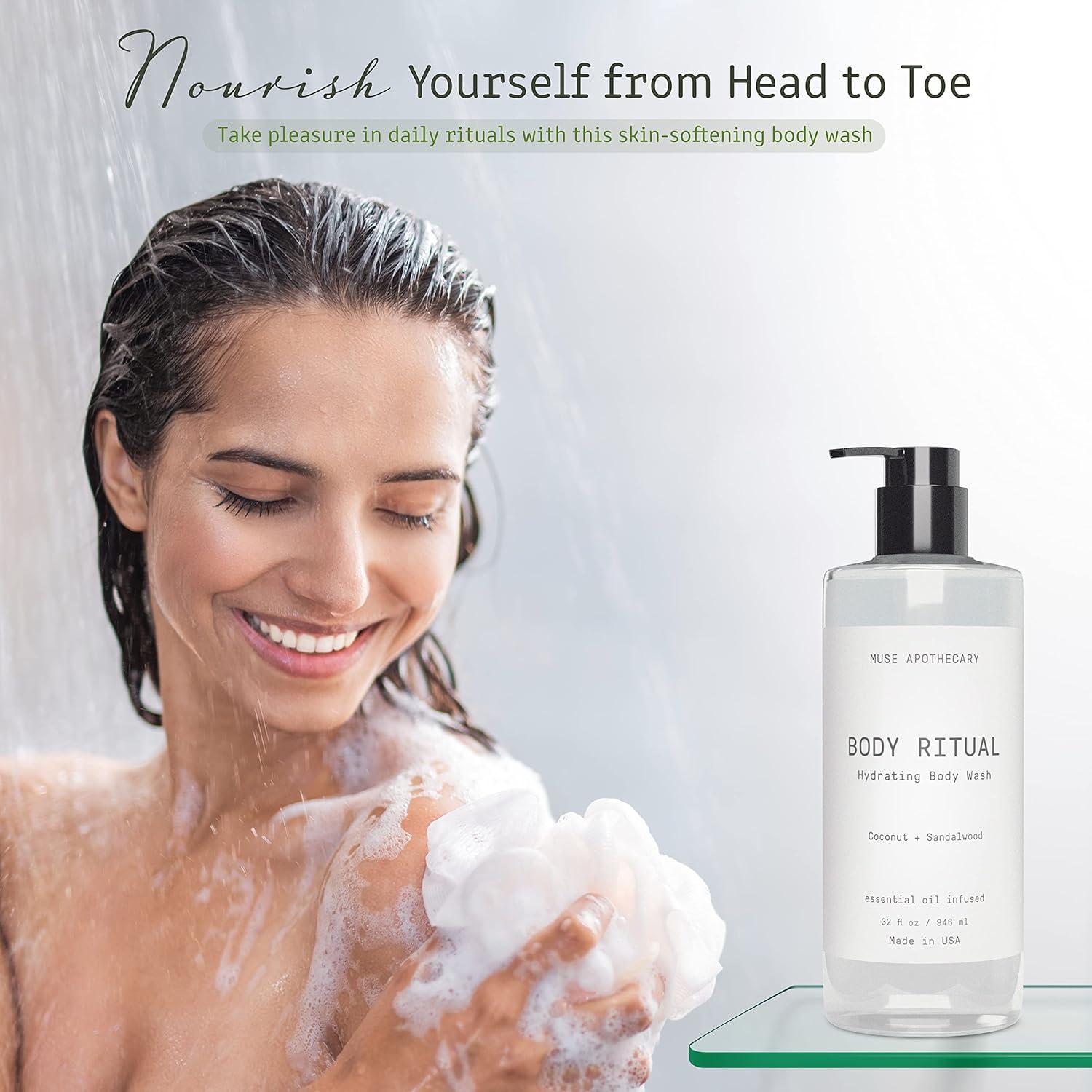 Gel de Ducha Hidratante Muse Apothecary 0.95L Coco y Sándalo