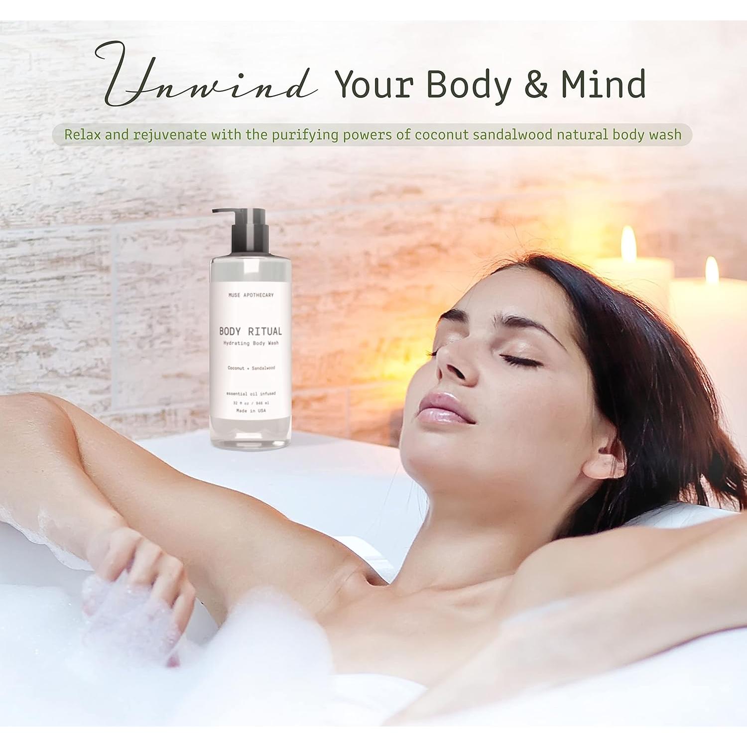 Gel de Ducha Hidratante Muse Apothecary 0.95L Coco y Sándalo