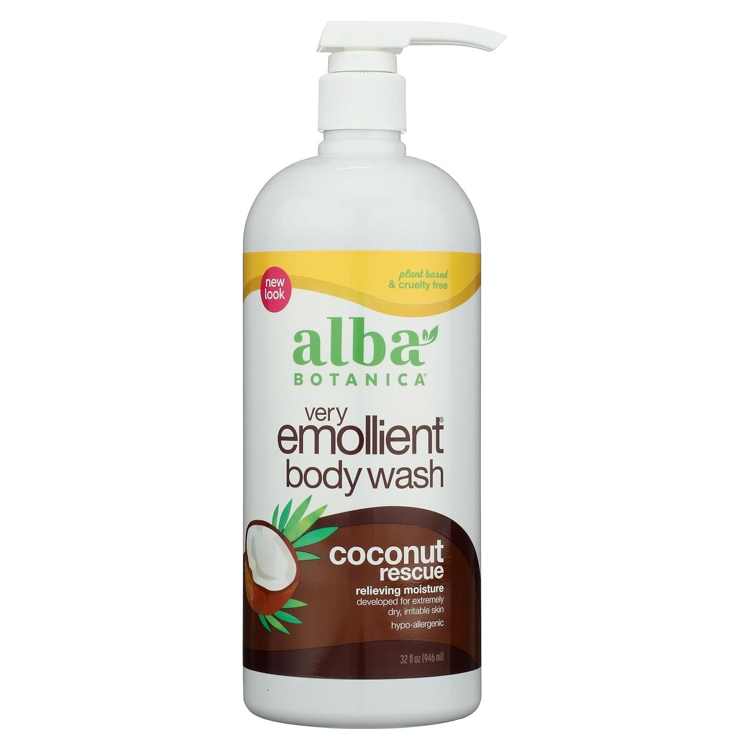 Gel de Baño y Ducha Emoliente Alba Botanica 0.95L Coco