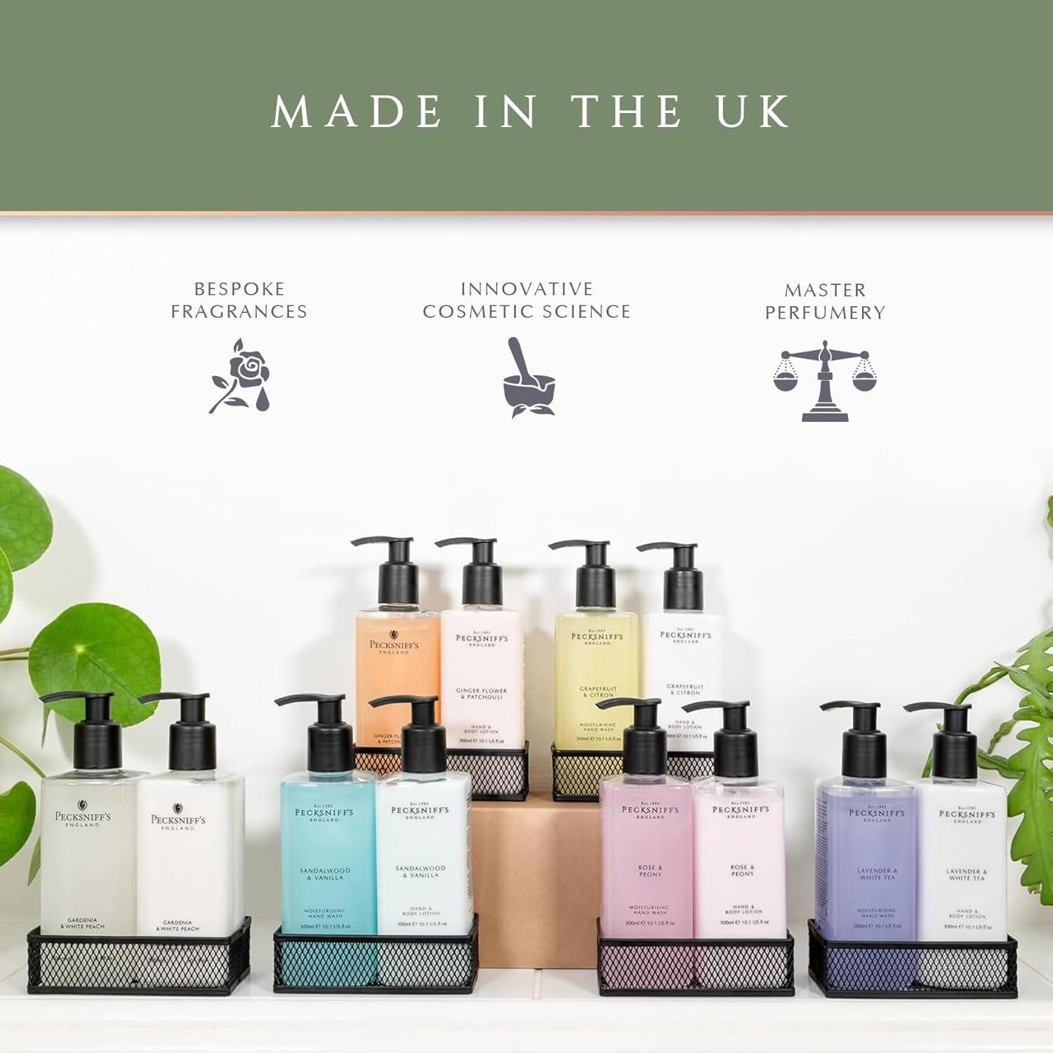 Juego de Caddy Jabón de Manos y Loción Pecksniff's 300ml