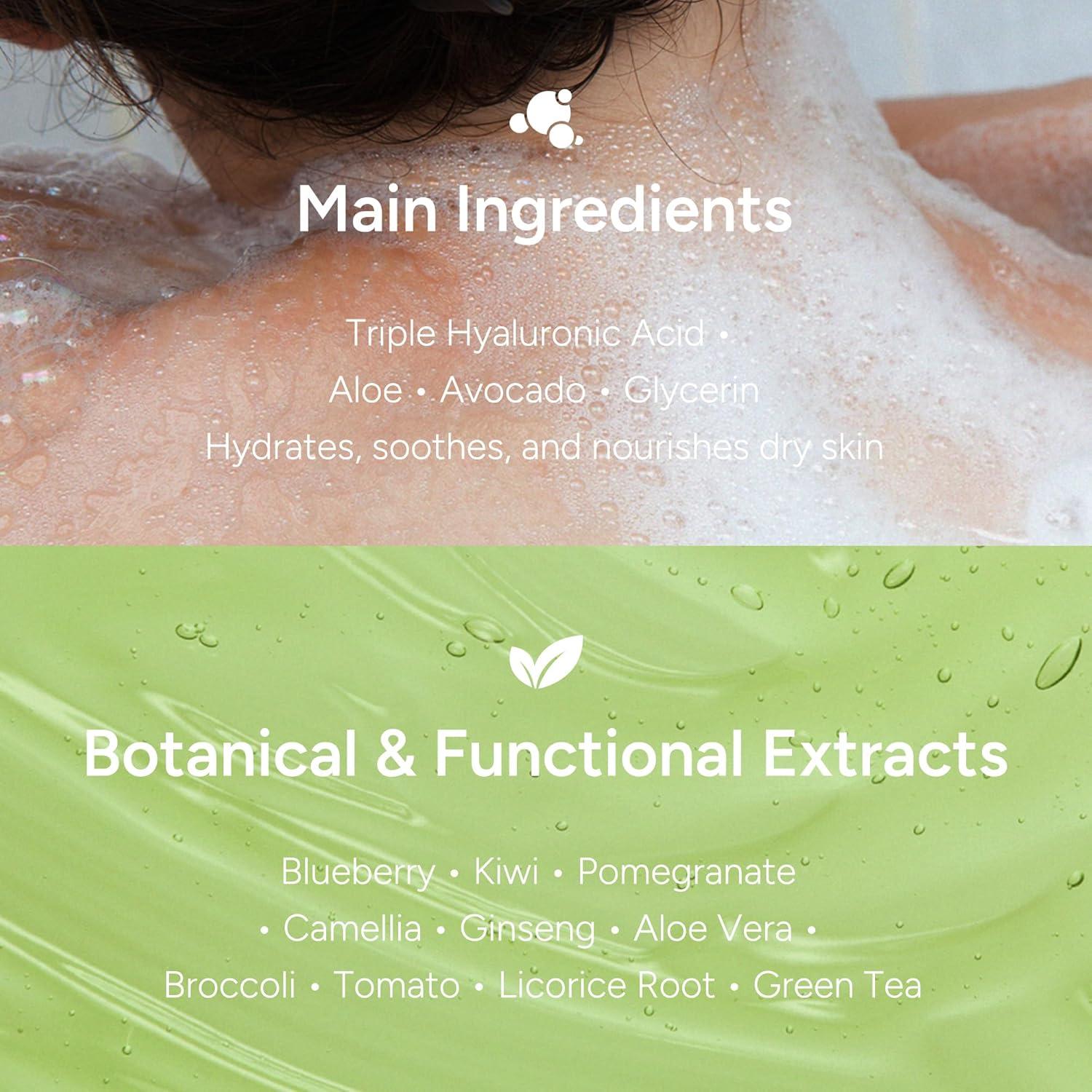 Gel de Ducha Coreano 500ml - Hidratante Ácido Hialurónico y Aloe