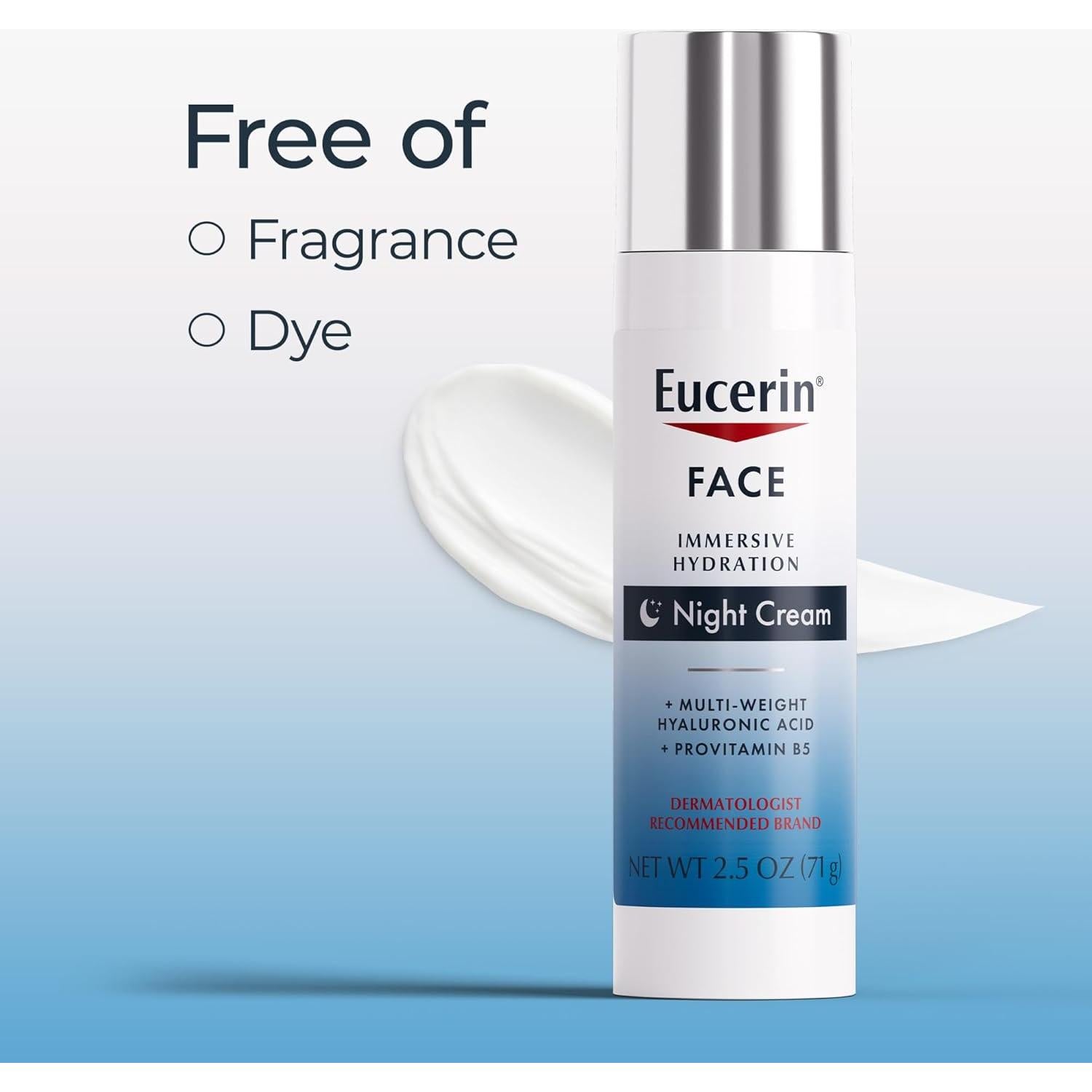 Crema de Noche Eucerin 70 g Hidratante Facial Ácido Hialurónico