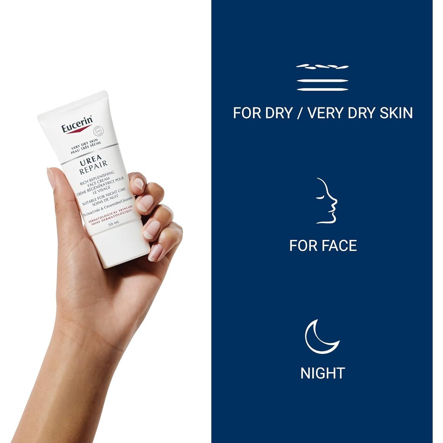 Crema Facial Eucerin Rehidratante 50ml con 5% Urea