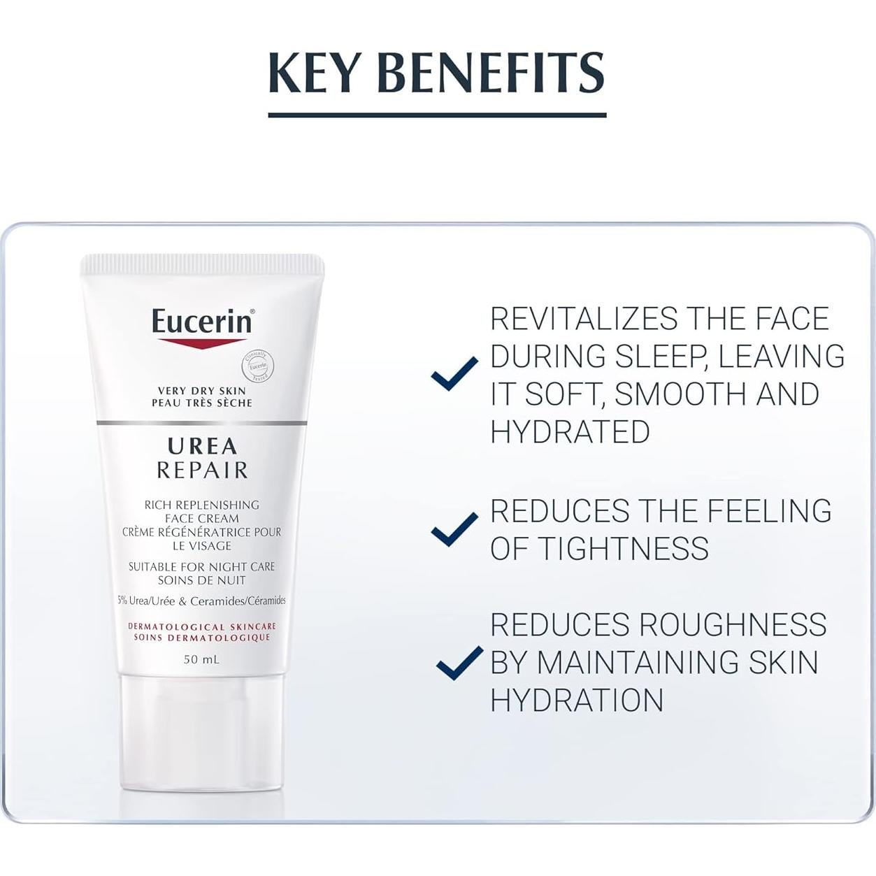Crema Facial Eucerin Rehidratante 50ml con 5% Urea