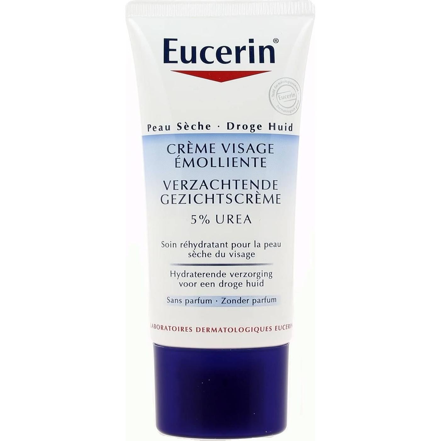 Crema Facial Eucerin Suavizante 5% Urea 50ml - Hidratante Piel Seca