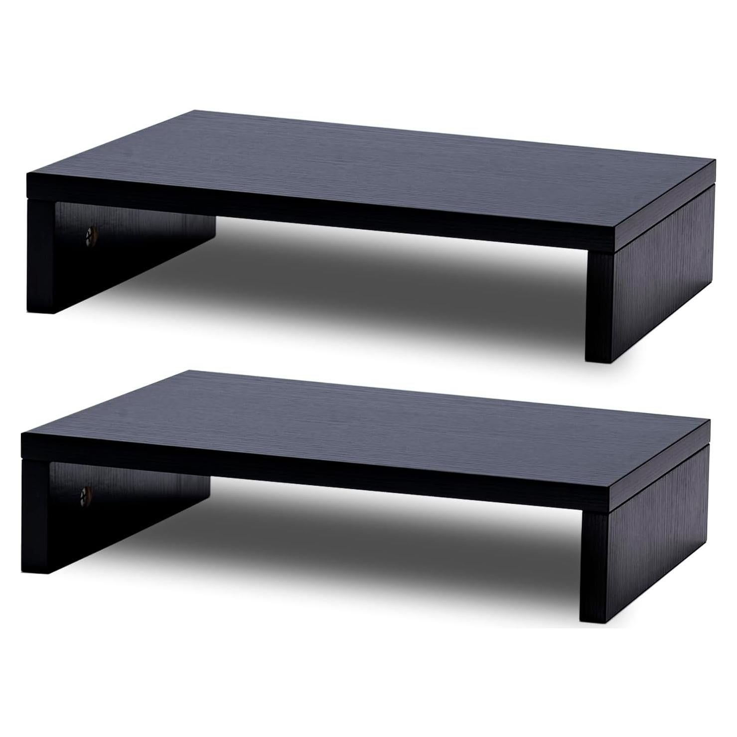 Soporte Elevador para Monitor HAZCOVE Negro 38.1 cm - 2 Paquete