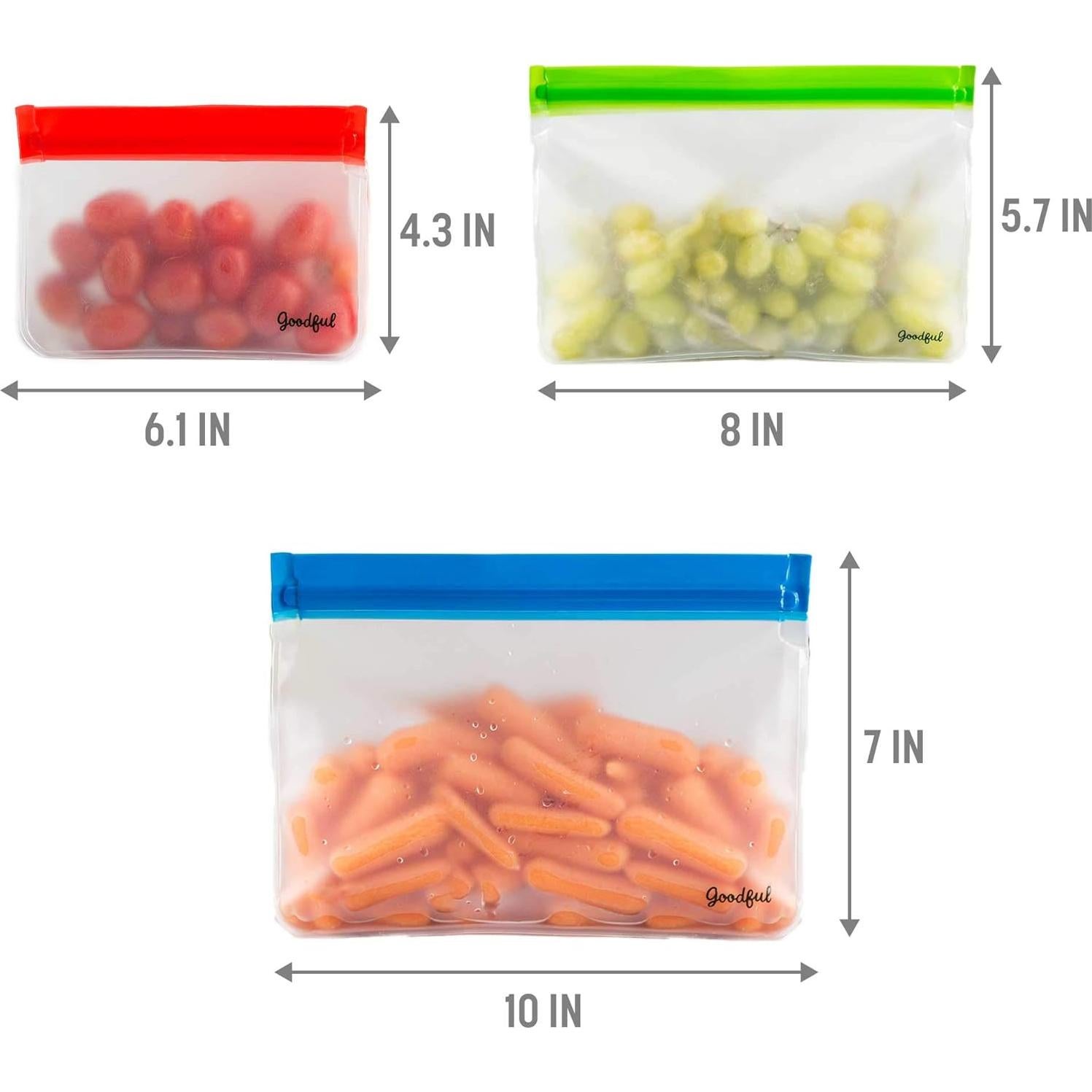 Bolsas de Almacenamiento Reutilizables Goodful - Paquete de 6