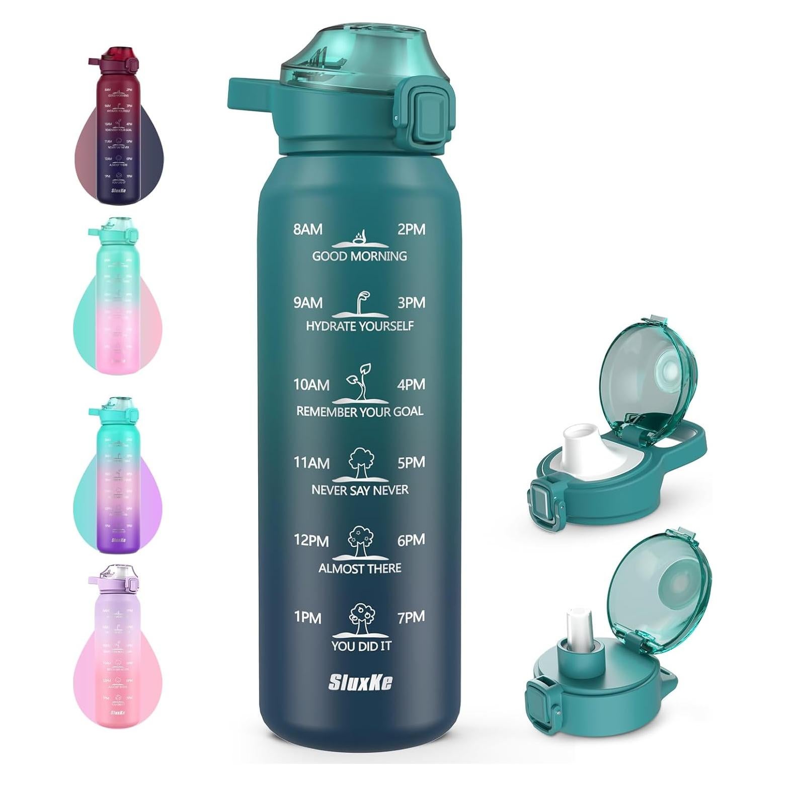 Botella de Agua Aislada SLUXKE 24oz Acero Inoxidable Azul