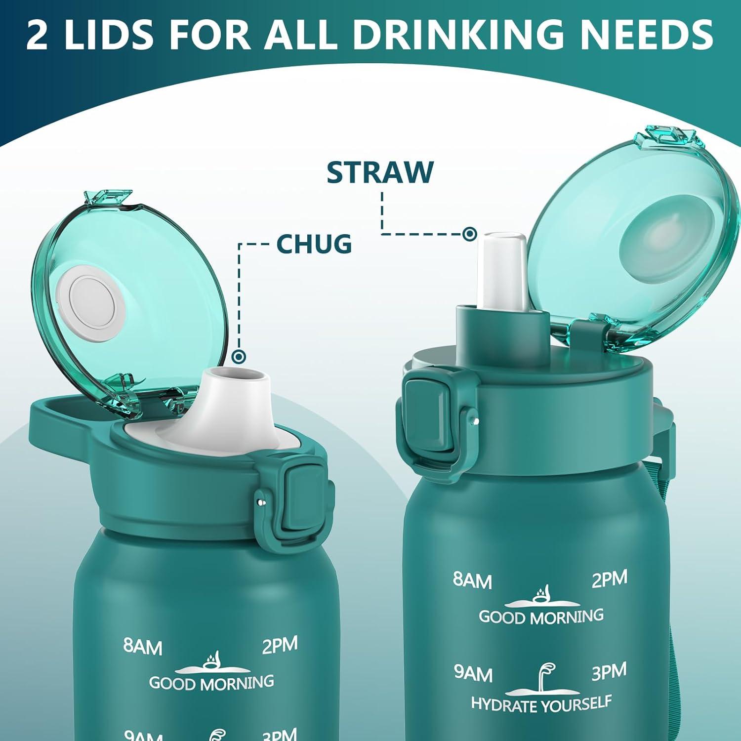 Botella de Agua Aislada SLUXKE 24oz Acero Inoxidable Azul