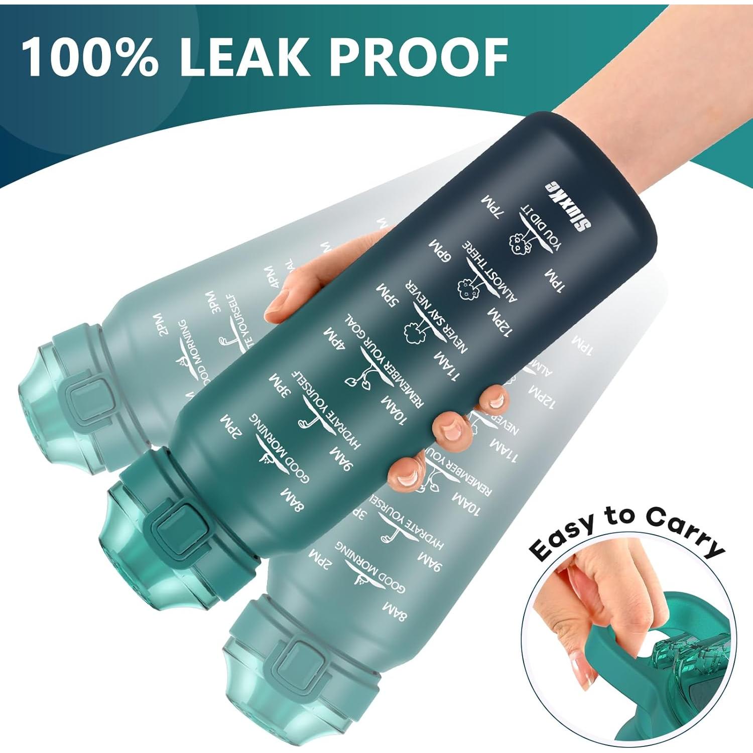 Botella de Agua Aislada SLUXKE 24oz Acero Inoxidable Azul