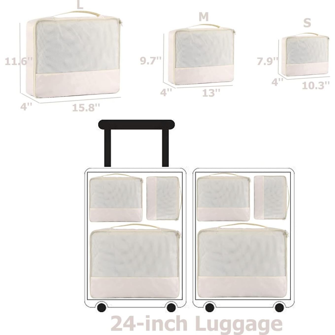 Cubos de Empaque DoubleTrip 6 Piezas Nylon Organizador Viaje