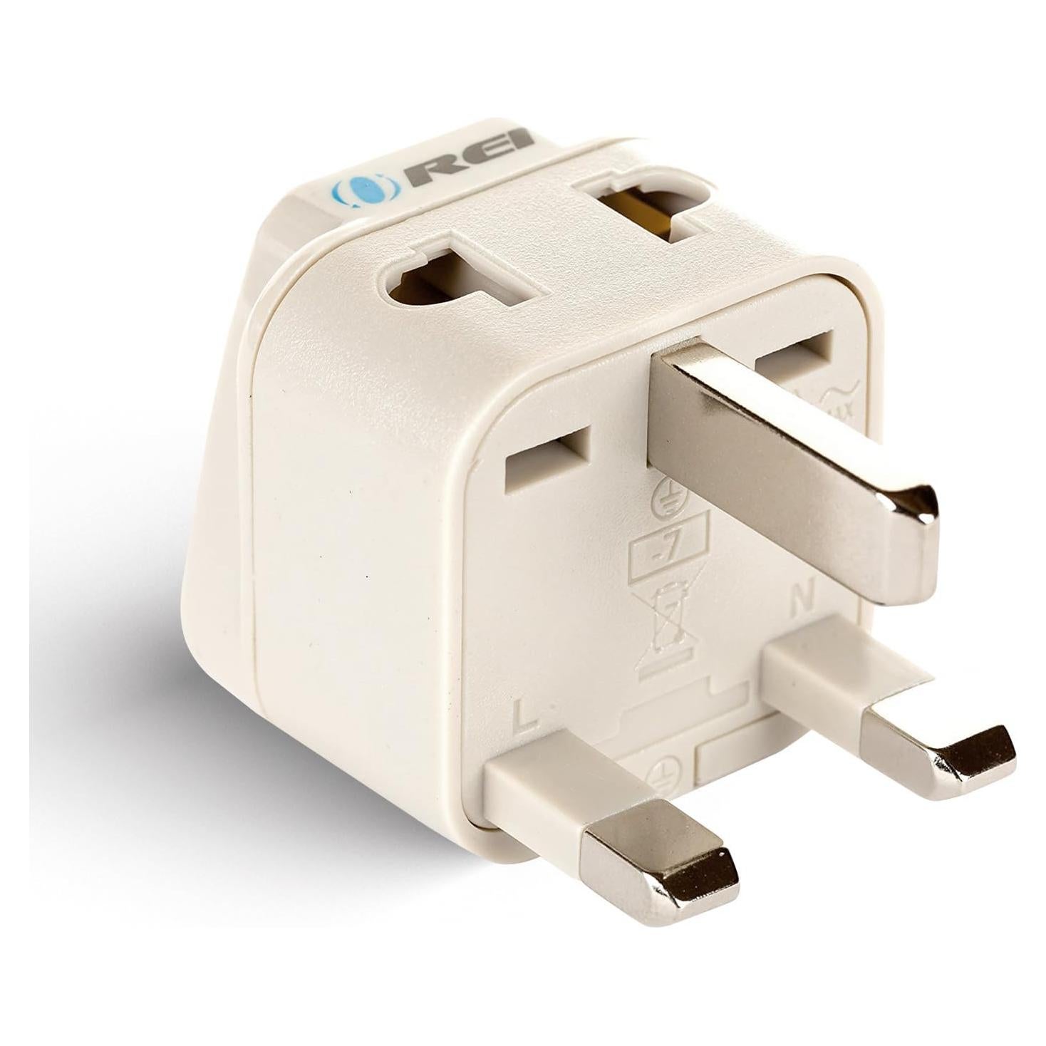 Adaptador de Enchufe OREI Tipo G para Viajes - Beige