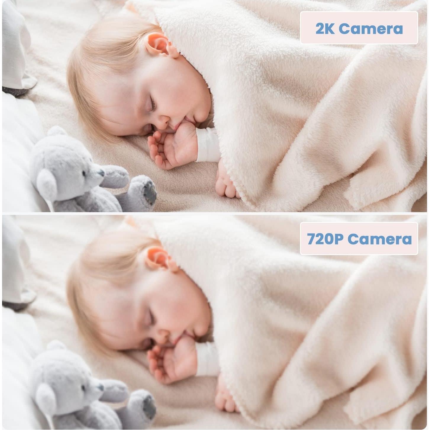 Monitor de Bebé ieGeek 2K con 2 Cámaras y Pantalla de 5"