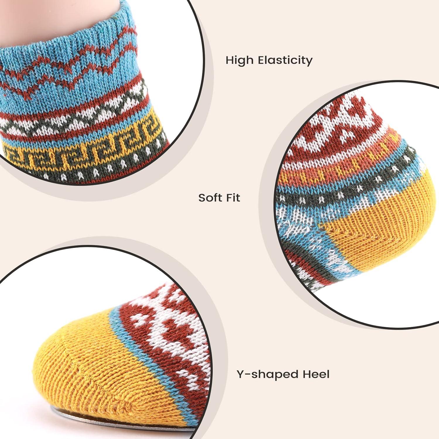 5 Pares de Calcetines de Lana para Mujeres - Cálidos y Acogedores