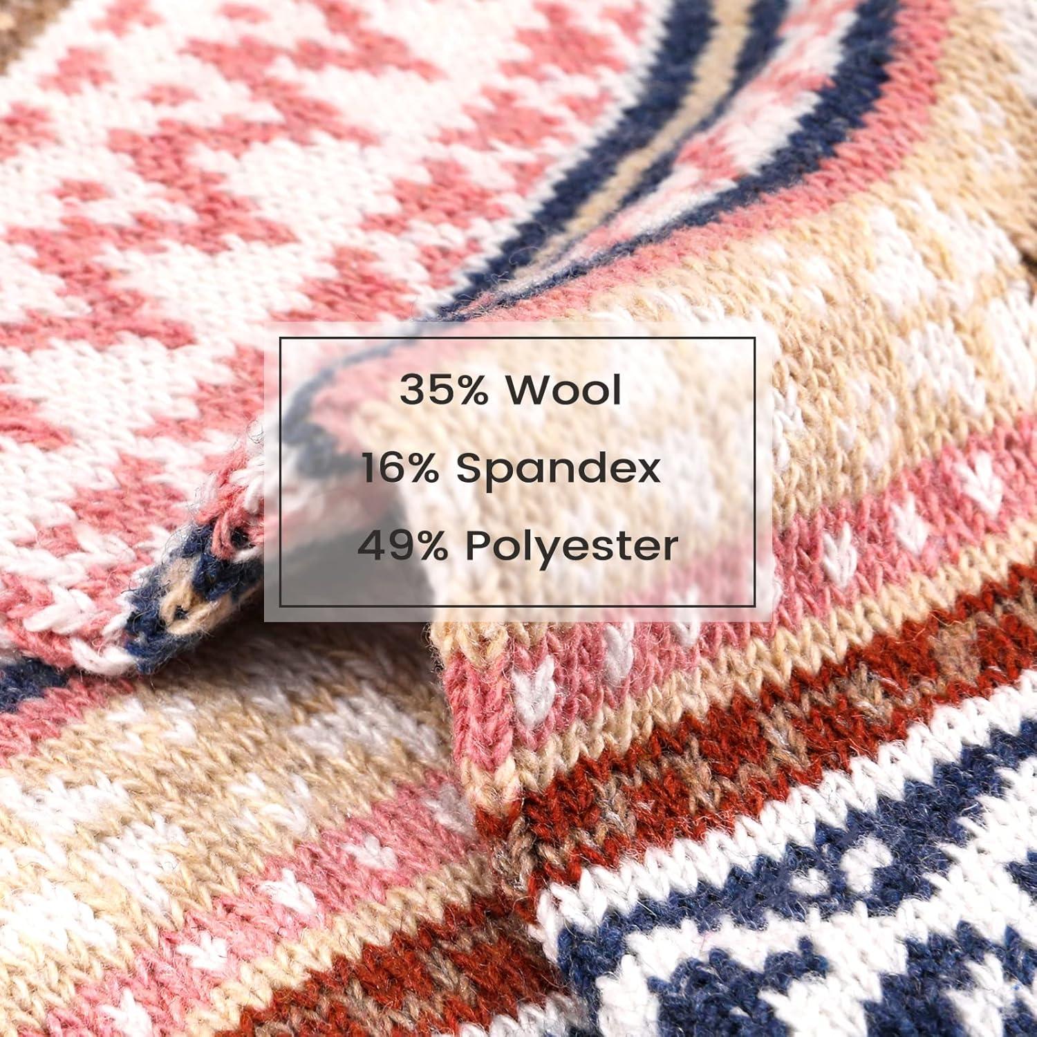 5 Pares de Calcetines de Lana para Mujeres - Cálidos y Acogedores