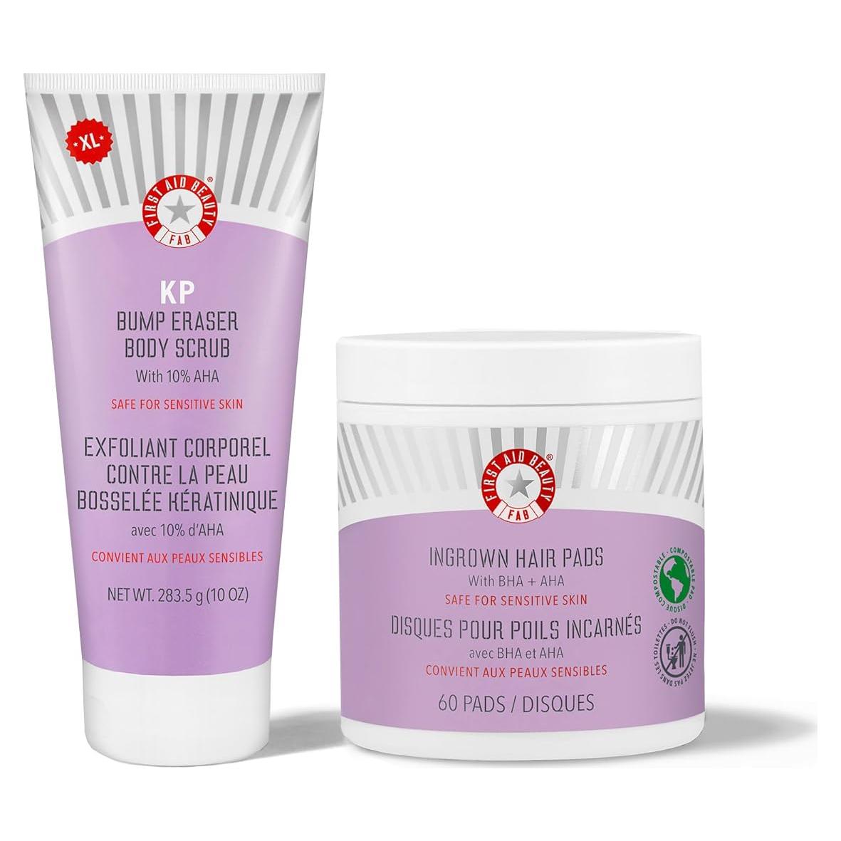 Exfoliante Corporal Jumbo First Aid Beauty 283g + Almohadillas 60 Ct