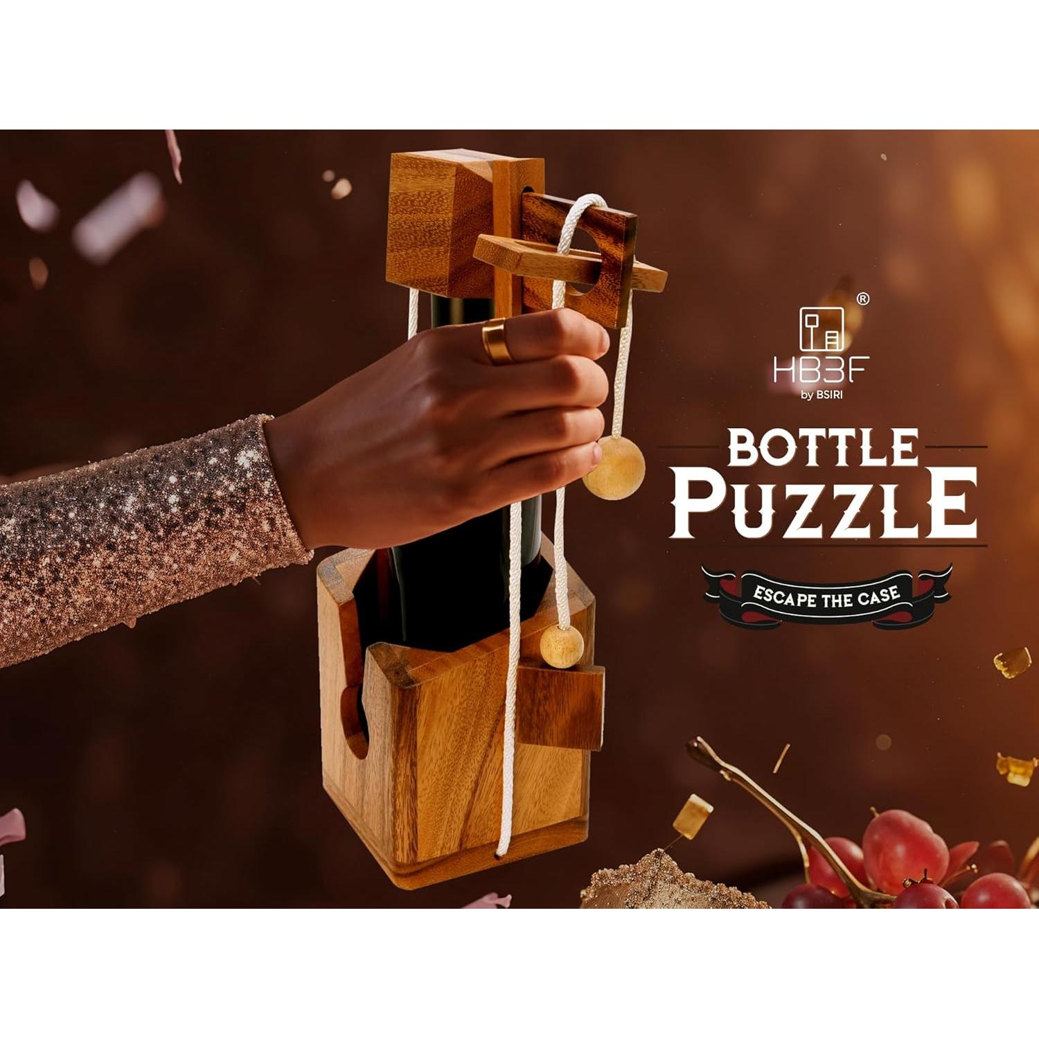 Rompecabezas de Botella BSIRI - Soporte de Madera 3D