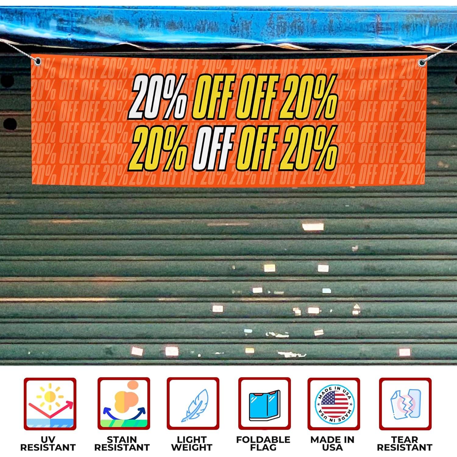 Banner de Poliéster Mavis Printing 1.22x0.30m 20% Descuento