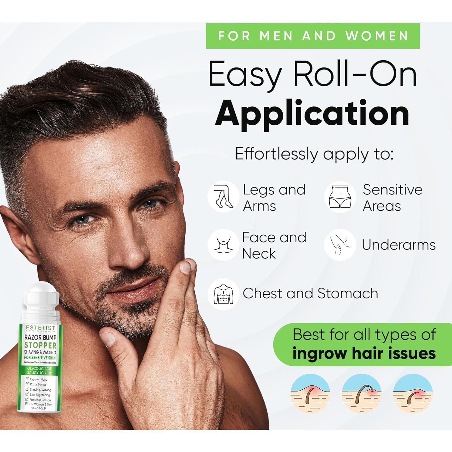 Detenedor de Bultos de Afeitar Estetist Roll-On 85g Aloe Vera