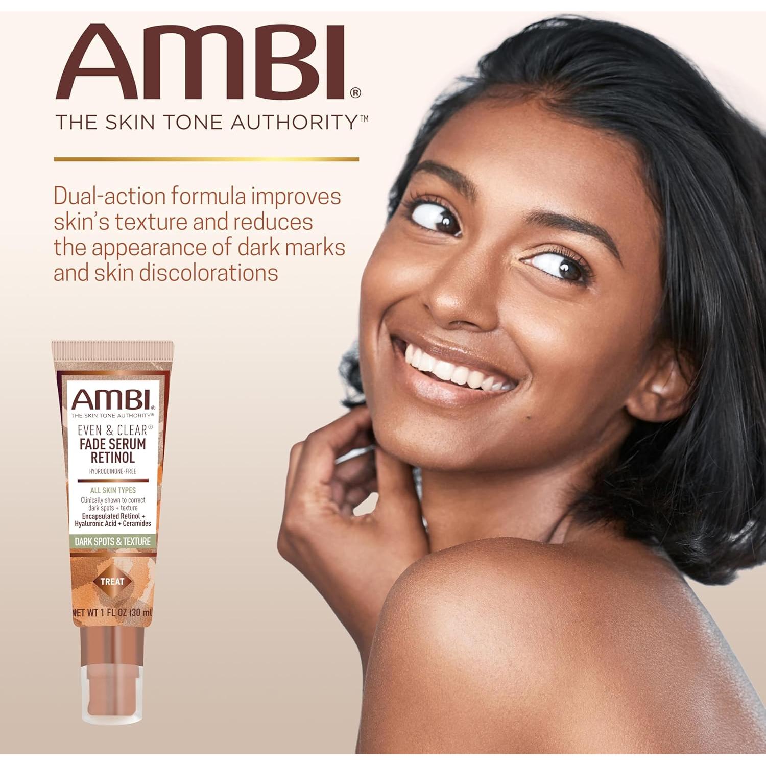 Suero Corrector de Manchas Oscuras Ambi Even & Clear 29.57 ml