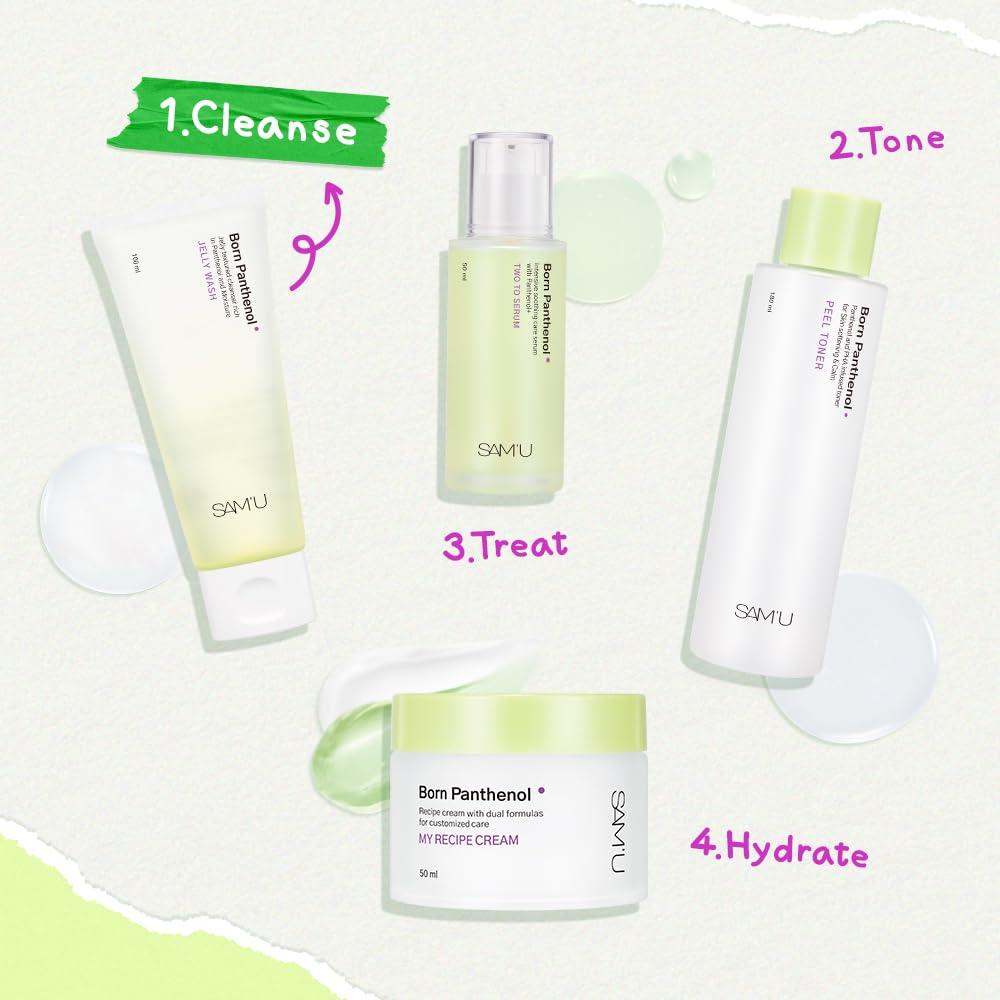 Jabón de Gel Hidratante SAM'U Born 100ml - Limpiador Facial Coreano