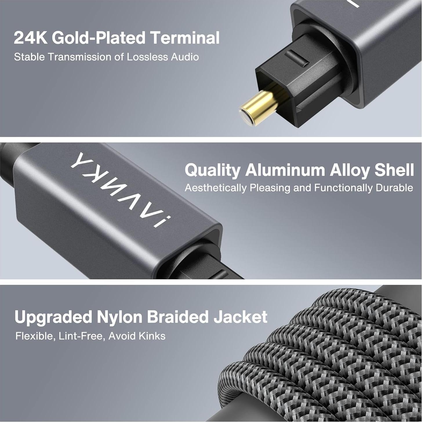 Cable de Audio Óptico iVANKY 3m Digital Toslink para TV