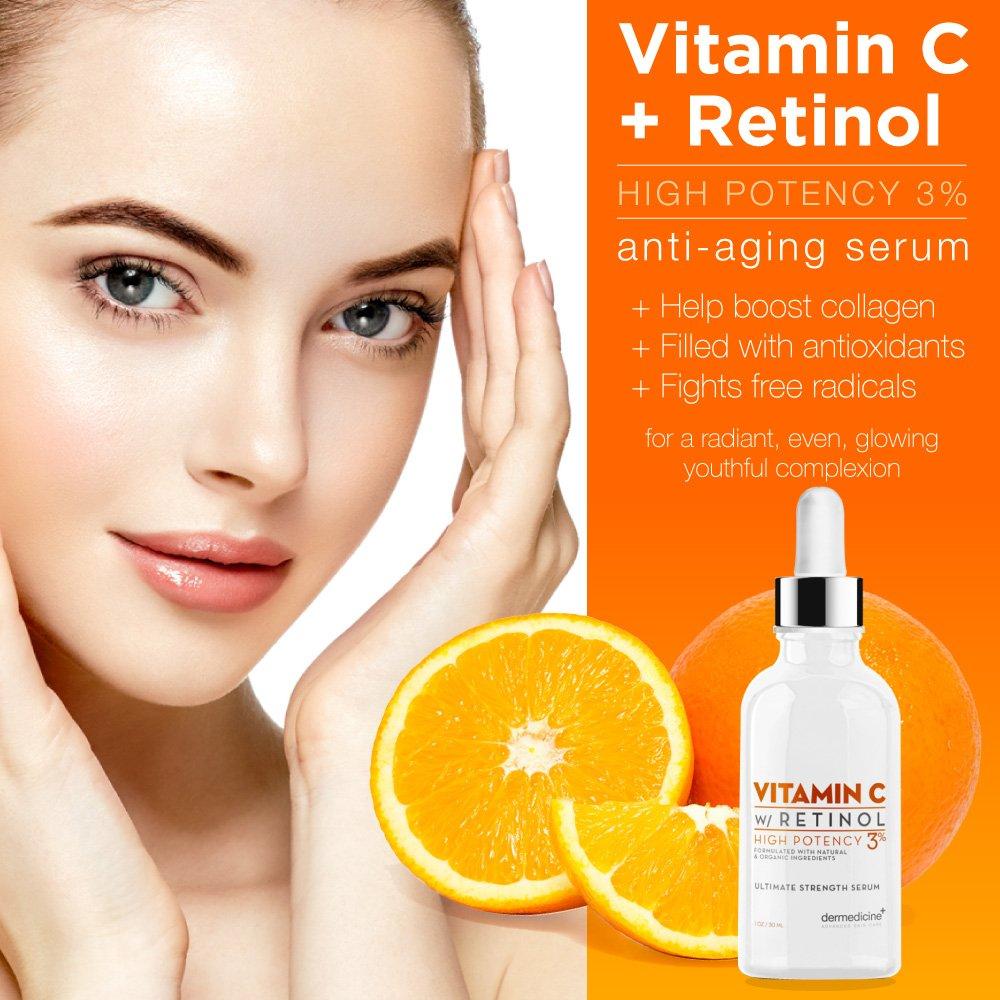 Suero Antienvejecimiento Dermedicine con Retinol y Vitamina C 30ml