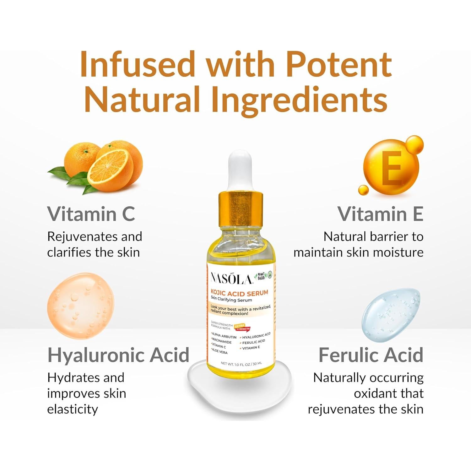 Suero Aclarador de Piel Nasola con Ácido Kójico 91g