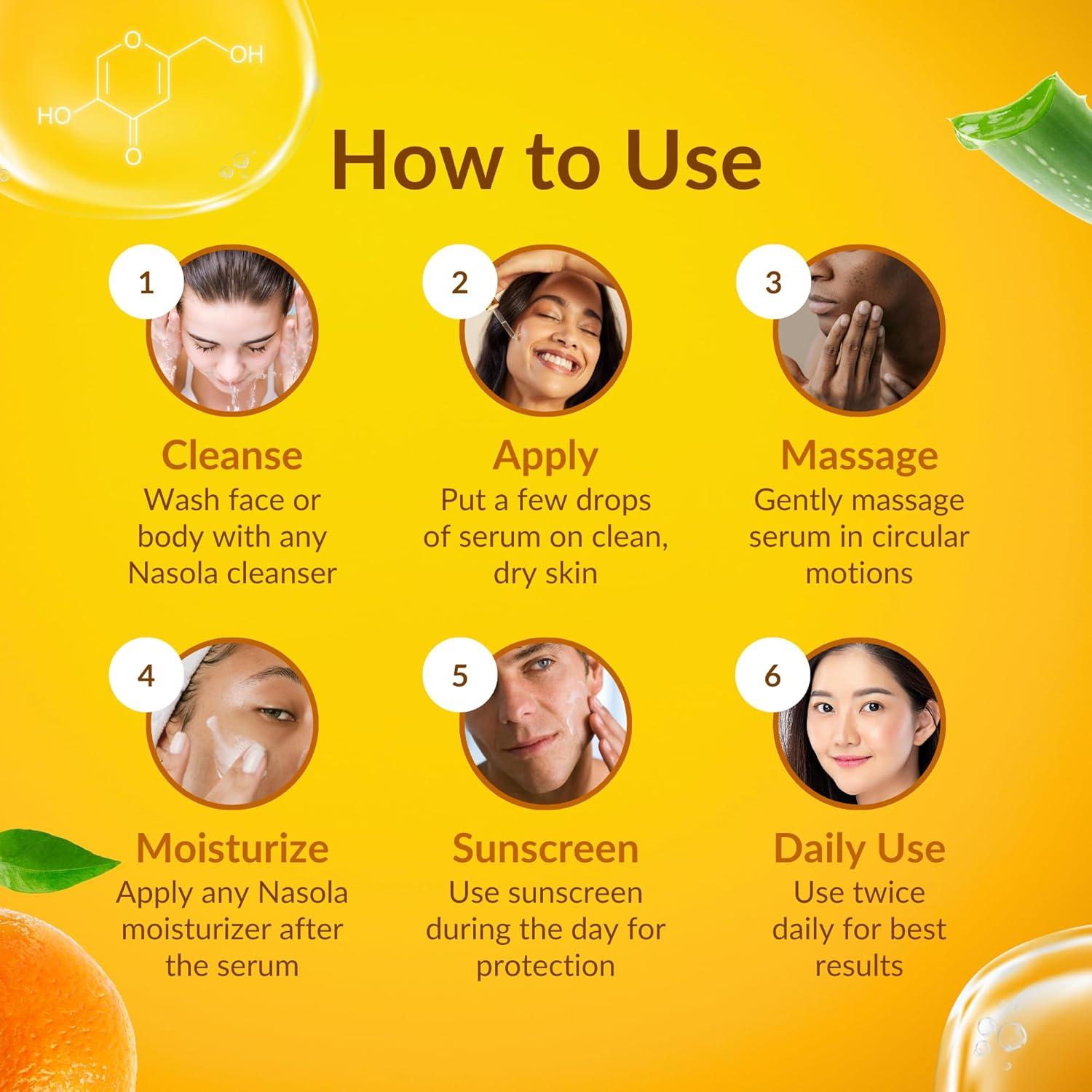 Suero Aclarador de Piel Nasola con Ácido Kójico 91g