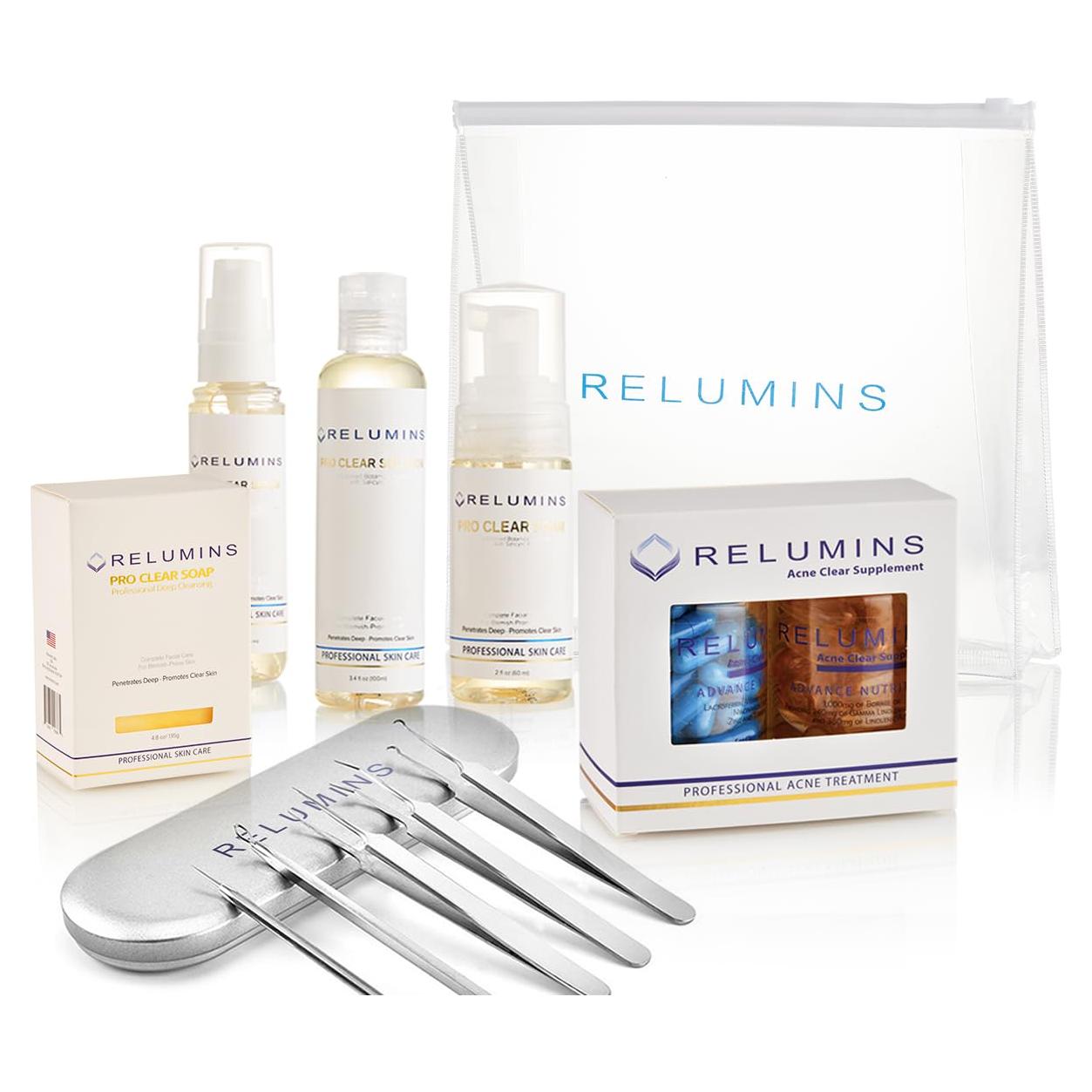Kit de Cuidado de Piel Relumins Clear 6 Piezas - Control Imperfecciones