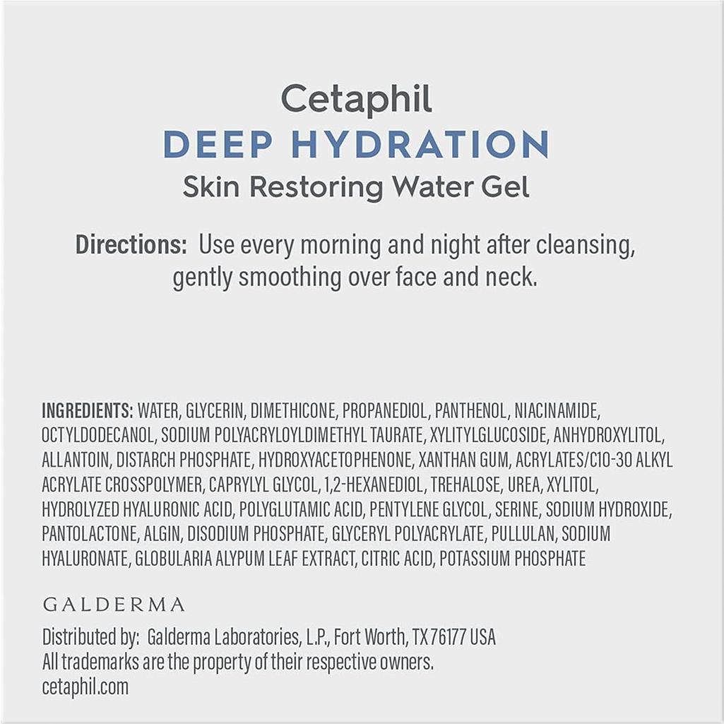 Cetaphil Gel Hidratante Facial 72h Ácido Hialurónico 172g