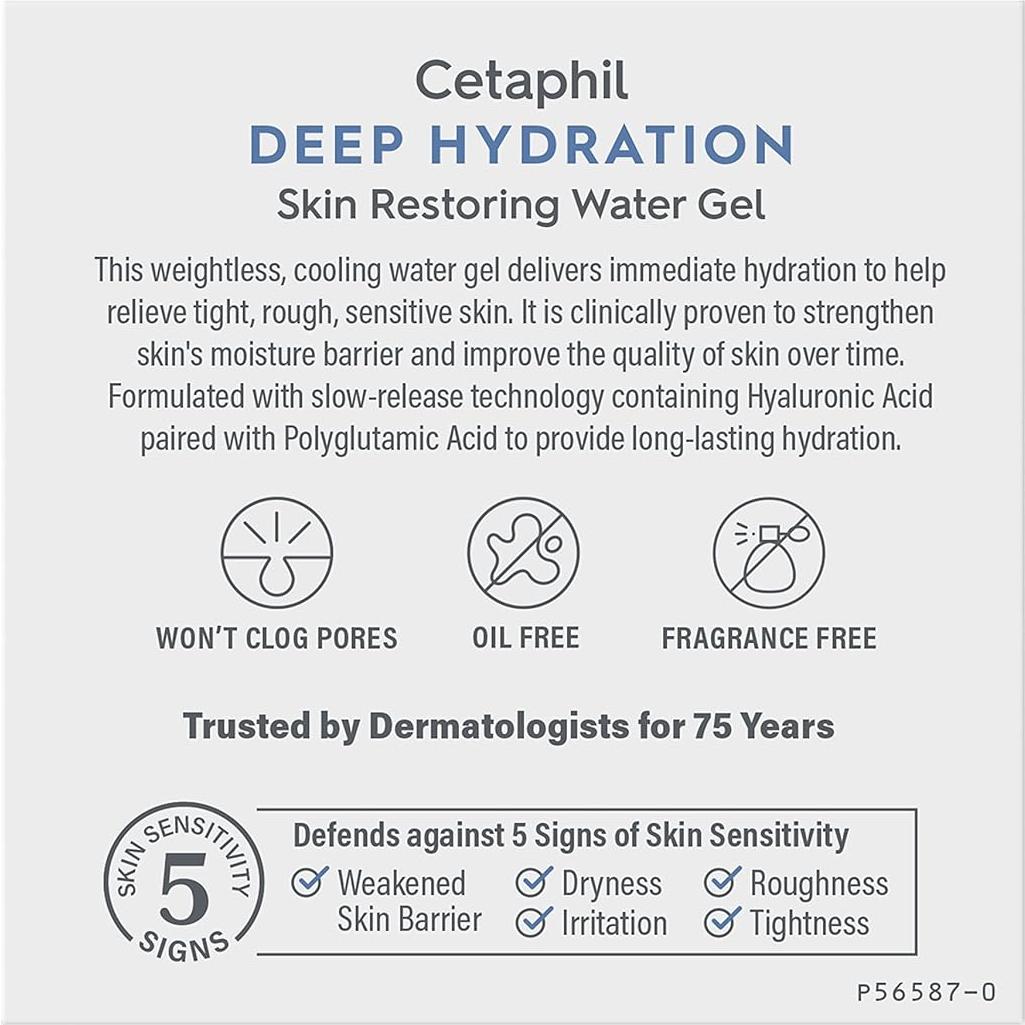 Cetaphil Gel Hidratante Facial 72h Ácido Hialurónico 172g