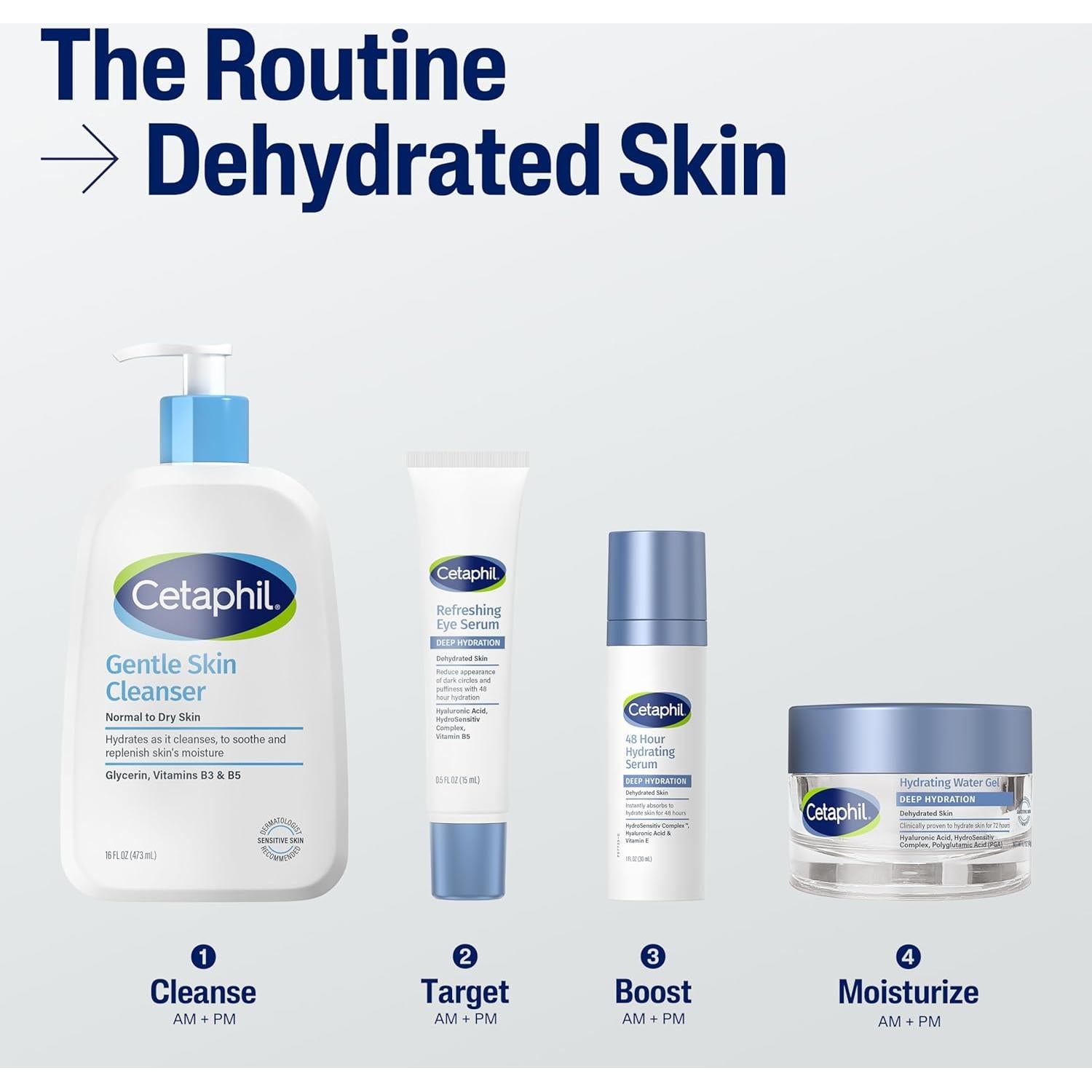 Cetaphil Gel Hidratante Facial 72h Ácido Hialurónico 172g