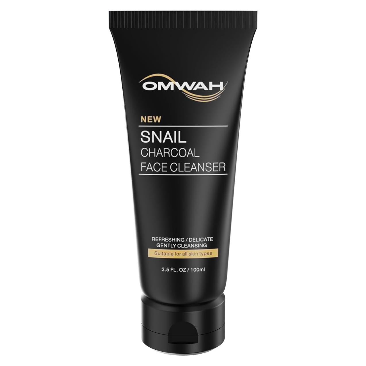 Gel Limpiador Facial OMWAH Mucina de Caracol y Carbón 117.7 g