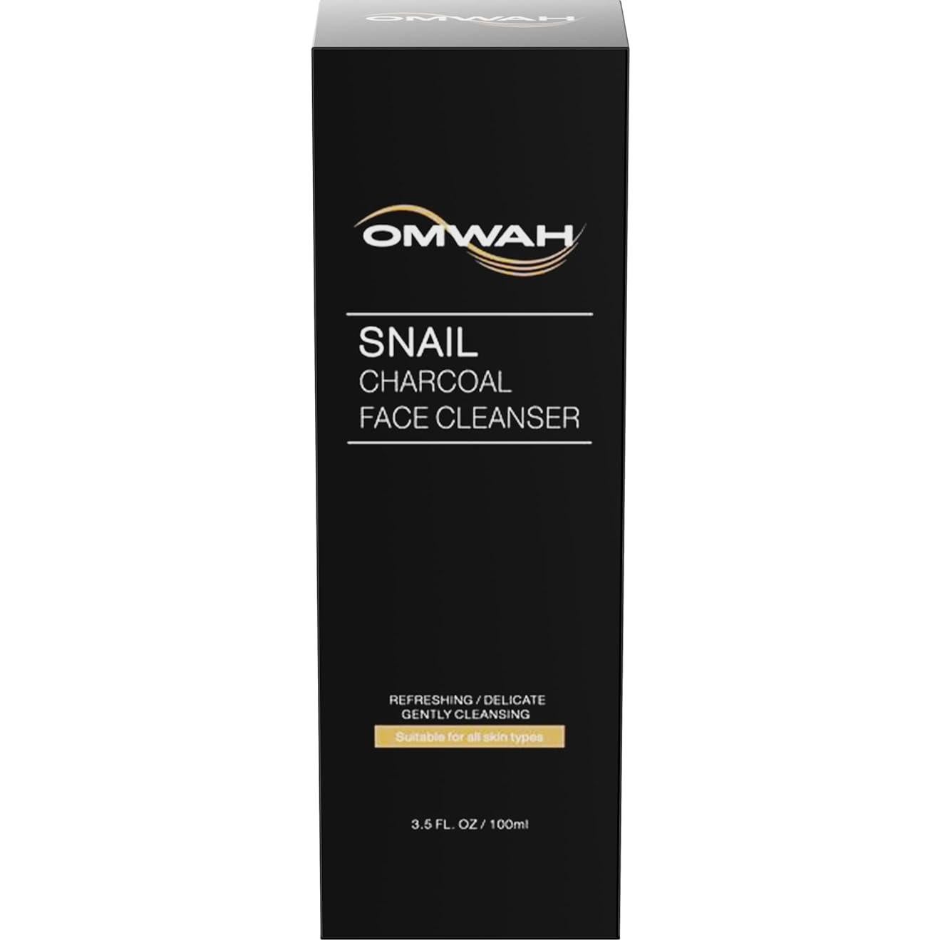 Gel Limpiador Facial OMWAH Mucina de Caracol y Carbón 117.7 g