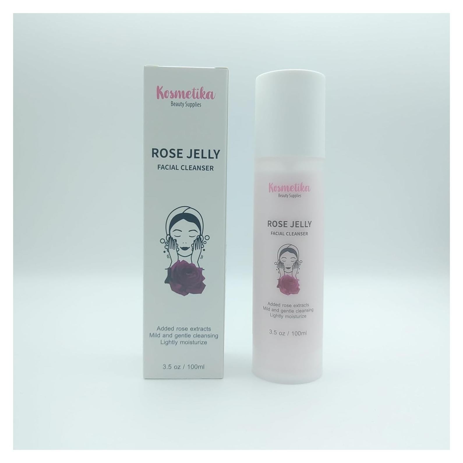 Limpiador Facial de Gel de Rosa Kosmetika 50g Hidratante