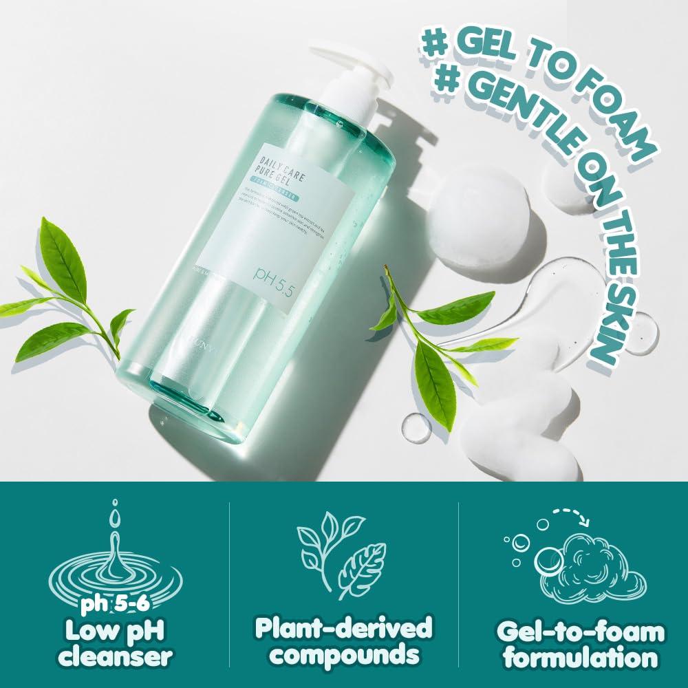 Gel Espuma Limpiadora EUNYUL 511 ml pH 5.5 para Lavado Facial