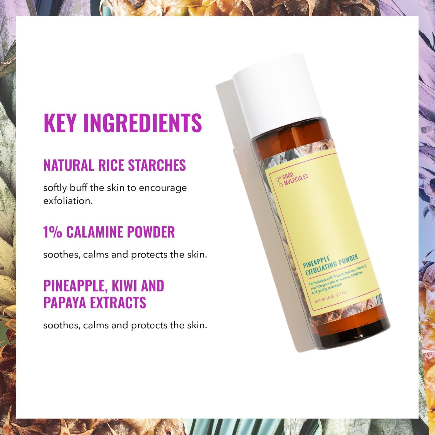 Polvo Exfoliante Facial Good Molecules Piña 60g - Suave y Natural