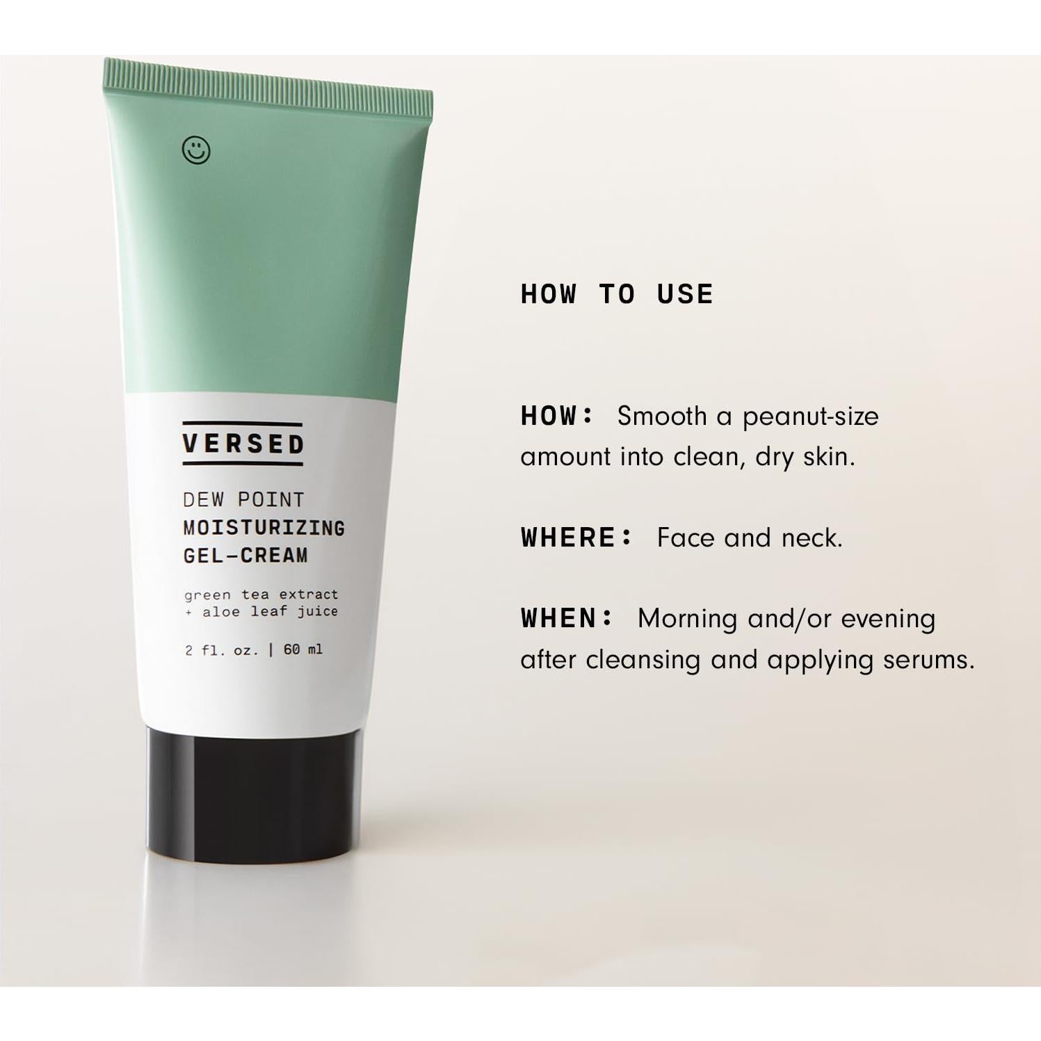 Gel Hidratante Facial Versed 59.15 ml - Antioxidante Té Verde