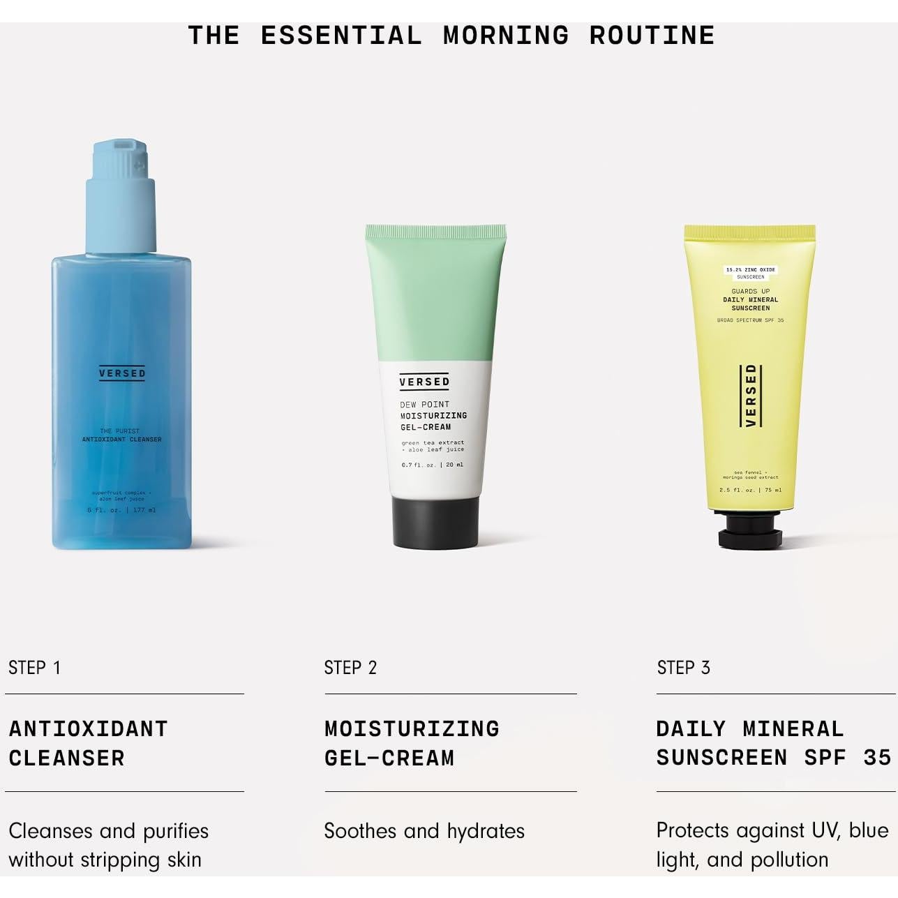 Gel Hidratante Facial Versed 59.15 ml - Antioxidante Té Verde