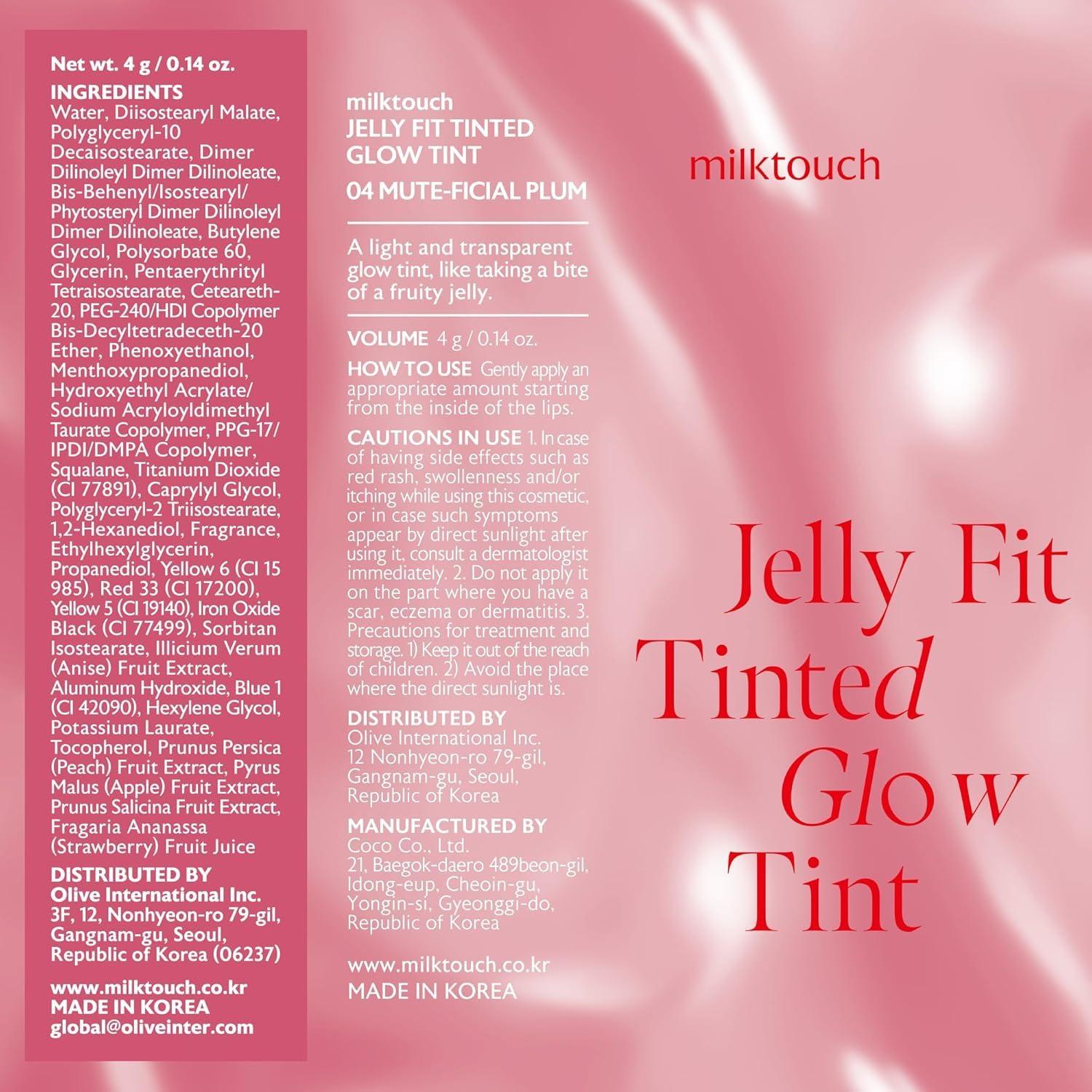 Tinte Labial Jelly Fit MilkTouch 4.1 ml 04 Mute-Ficial Plum