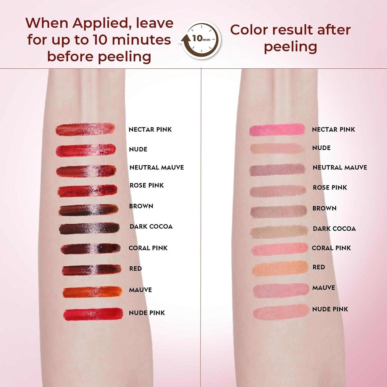 Tinte de Labios Peel Off QCMME Rosa Pink 3.54 ml Larga Duración