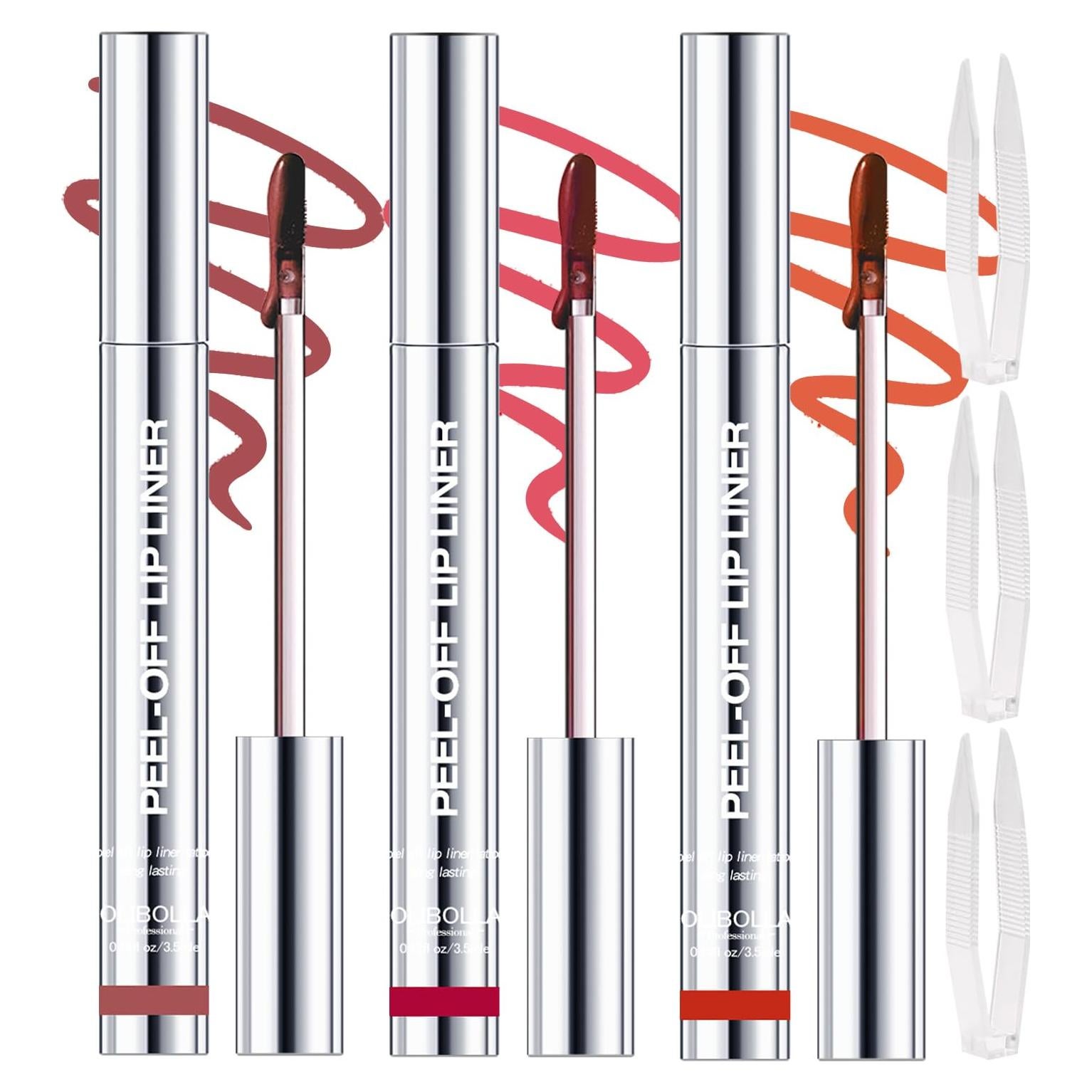 Tinte de Labios Peel Off Lezero 3 Colores 3.54 ml Larga Duración