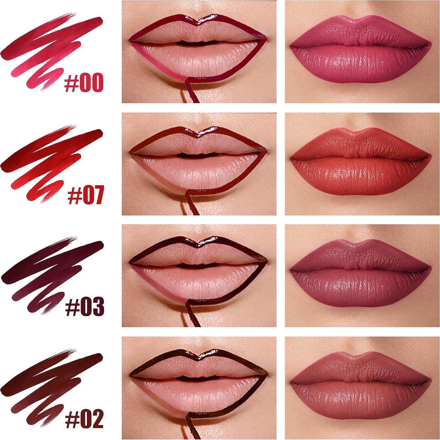 Juego de 4 Lápices Labiales Peel Off MLSMILE - Mate y Duraderos