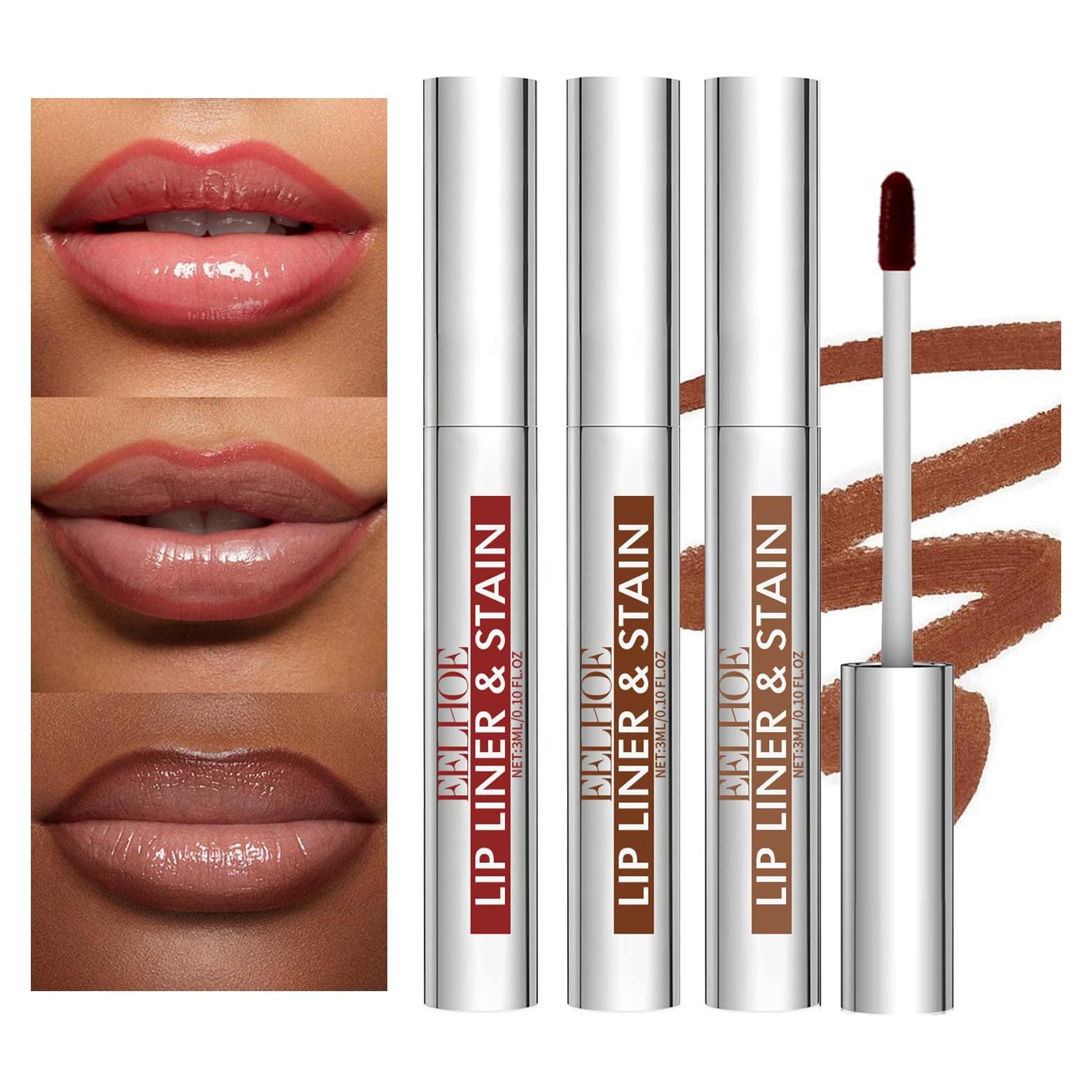 Lápiz Labial Despegable Aseawave 3 Pcs Marrón Nude 24 Horas